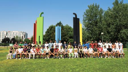 Participantes de la UPNA en los últimos Campeonatos de España Universitarios celebrados el curso pasado en los que la UPNA consiguió diecisiete medallas