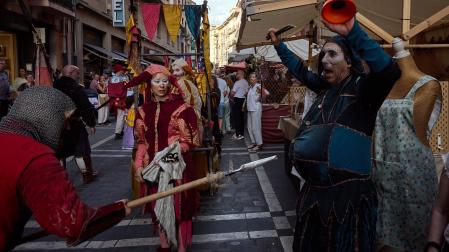 Fotos del desfile medieval por las calles de Pamplona por la celebración del Privilegio de la Unión