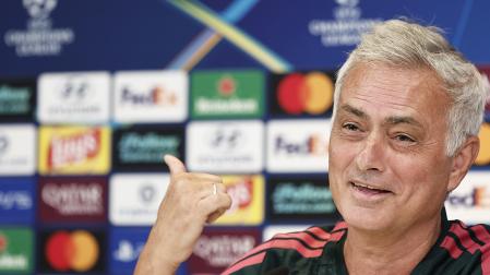 El entrenador del Real Madrid, José Mourinho durante la rueda de prensa de este lunes, 7 de septiembrew