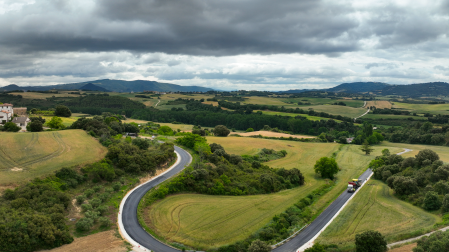Vista aérea de las obras de la NA-7008