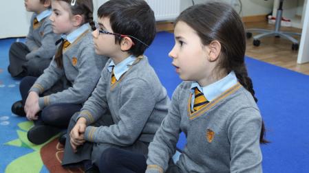 Alumnos de The British School of Navarra, en una imagen de archivo.