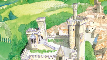 El castillo del manga japonés, inspirado en el de Olite