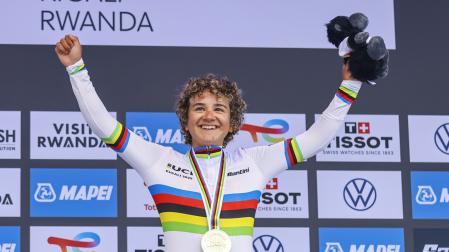 La ciclista pamplonesa Paula Ostiz se proclamó campeona del mundo júnior en la prueba de línea el año pasado en Kigali