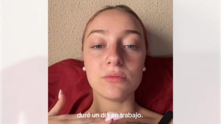 Paula, durante su vídeo