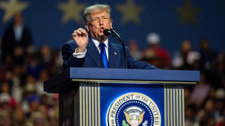 Trump durante la convención nacional del partido Republicano en Dallas