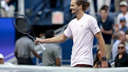 El alemán Alexander Zverev celebra el pase a la final del US Open 2026 tras derrotar al rugo Karen Khachanov