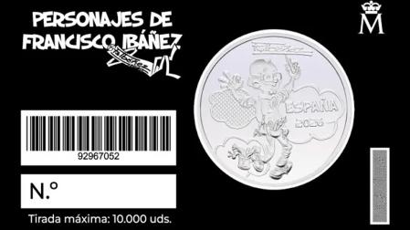Anverso de las monedas de la serie de Ibáñez