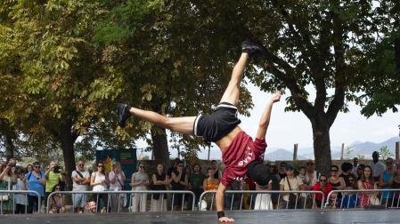 Exhibición de ‘breakdance’ realizada en la pasada edición de ‘Atrapa-2’.