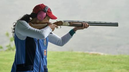 Patricia Mazo, durante uno de los entrenamientos previos al inicio de la competición.