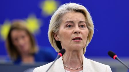 Ursula von der Leyen, este miércoles en Estrasburgo