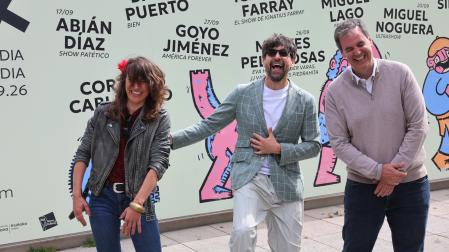 Maider Beloki, Luis Piedrahita y Javier Lafuente en la presentación del festival.