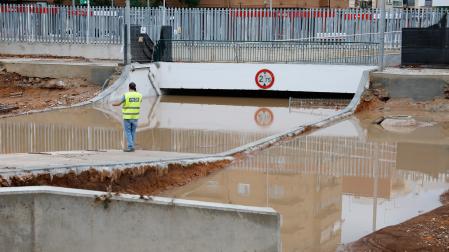 Paso inferior inundado en Aldaia, Valencia