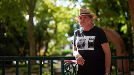 Miguel Caldito, este jueves, en el parque pamplonés de la Media Luna