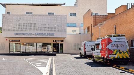 Exterior del servicio de Urgencias del Hospital de Estella tras la reforma realizada
