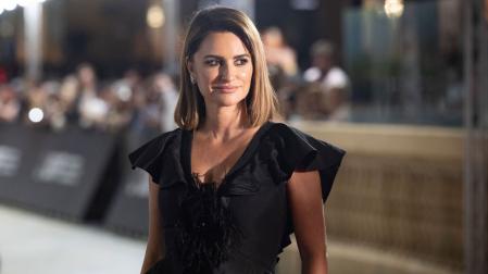 La actriz Penélope Cruz, este domingo en el Festival de Cine de San Sebastián, donde se presenta su película 'La bola negra'