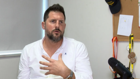 Javier Martínez durante la entrevista con Europa Press.