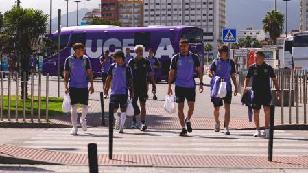 El Real Valladolid a su llegada a Ceuta