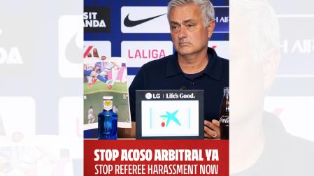 El Atlético contraataca a las fotos de Mourinho: "Stop acoso arbitral ya"