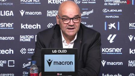 José Antonio Prieto, 'Cata', durante la rueda de prensa de la presentación como nuevo Director Deportivo del C. A. Osasuna