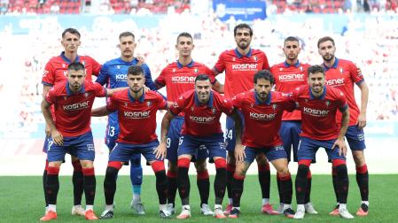 La última alineación contra el Rayo Vallecano con la presencia de seis canteranos: Arguibide, Iker Muñoz, Osambela, Unai Santos, Kike Barja y Moncayola