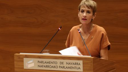 La presidenta de Navarra, María Chivite, durante la apertura del debate sobre el estado de Navarra