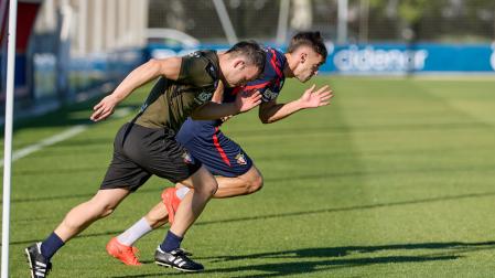 Aimar Oroz hace un cambio de ritmo, en un ejercicio de su proceso de recuperación
