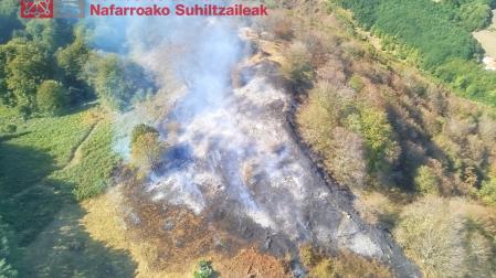 Área quemada en Ezkurra