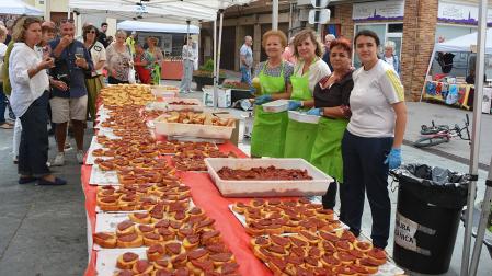 Una parte de las 3.000 raciones de pimientos del piquillo.