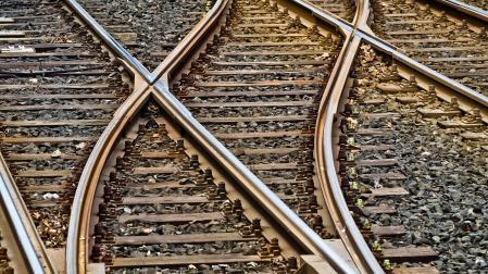 Imagen de archivo de unas vías de tren