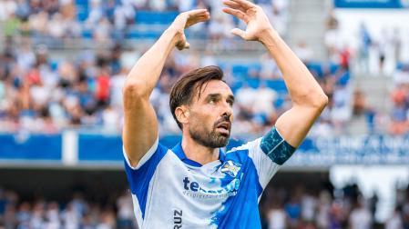 Enric Gallego durante el duelo contra el Cádiz