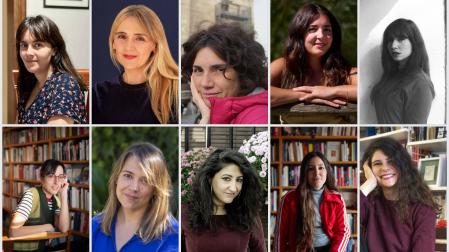 En la fila superior, de izquierda a derecha: Lana Corujo, Desirée de Fez, Raquel Congosto, Andrea Santiago y Marina Arriba. Debajo, de izquierda a derecha; Carlota Visier, Aora Moreno, Azahara Palomeque, Laura C. Vela y María Ovelar