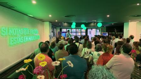 Cerca de 150 personas se reunieron ayer en el Margarita Malapata de Tudela para acompañar el crecimiento territorial de la comunidad empresarial de AJE Navarra
