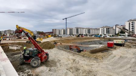 Obras en la parcela comercial del PSIS de Erripagaña