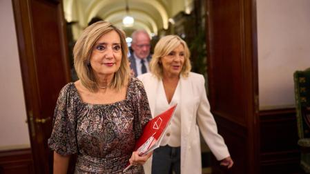 Cristina Ibarrola, a su llegada al salón de plenos del Ayuntamiento de Pamplona el pasado mes de septiembre