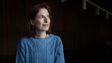 La periodista y politóloga austriaca Natascha Strobl, este sábado, en el Baluarte de Pamplona
