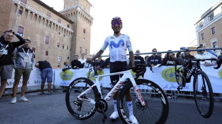 Nairo Quintana, en el Giro de Emilia, su última carrera