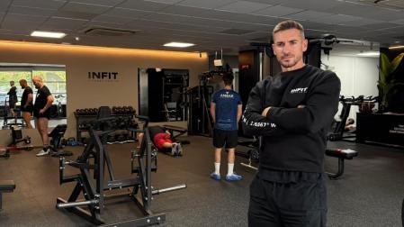 Álvaro Landaluce, en el gimnasio que regenta