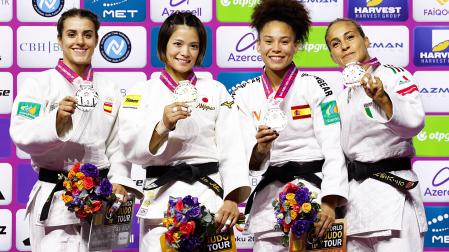 Ariane Toro, con la plata en el Mundial de judo en Bakú.