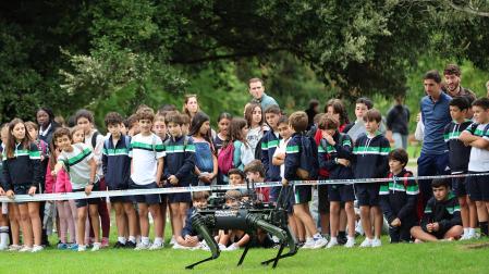 Ejercicios de la Policía Nacional en la Ciudadela de Pamplona este martes, 6 de octubre