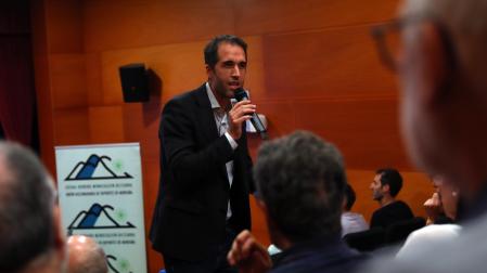 Alejandro López Sánchez, montañero, escalador y abogado gallego que ha ofrecido en Pamplona una charla sobre cuestiones legales en torno al mundo de las actividades de montaña