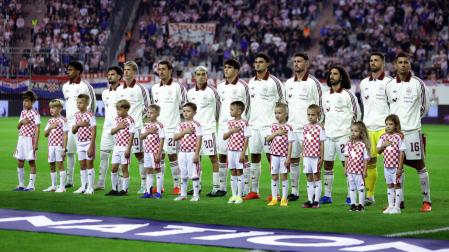 El once inicial de España en Split, donde se enfrentó a Croacia y ganó 1-2