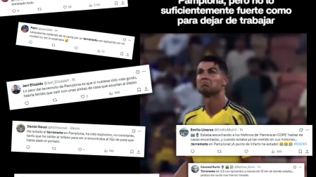 Montaje con algunas de las publicaciones sobre el terremoto en X