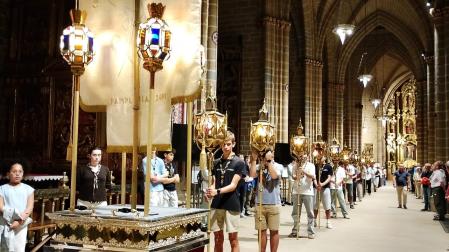 Una imagen del Rosario, este 10 de octubre en la catedral de Pamplona.