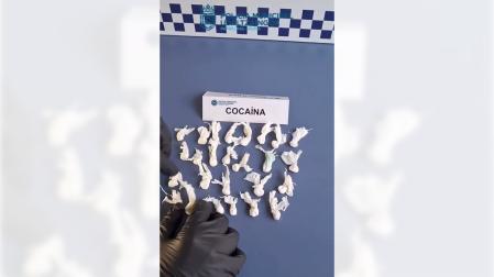 Imagen de la cocaina requisada por la Policía Municipal de Pamplona este puente