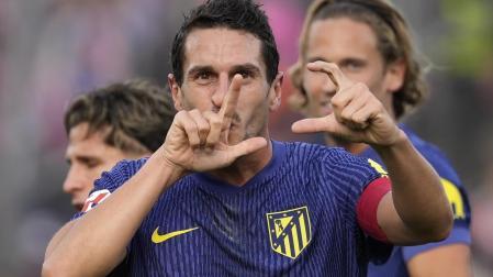 Koke celebra un gol con el Atlético de Madrid