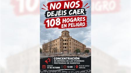Cartel anunciador de la concentración de Maristas