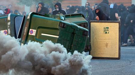 Fotos de los incidentes en Yamaguchi por la presencia de Vito Quiles en Pamplona