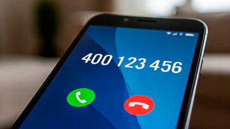 Un teléfono recibe una llamada con el prefijo 400