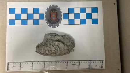 Piedra utilizada en la agresión en la plaza Sancho el Fuerte de Tudela