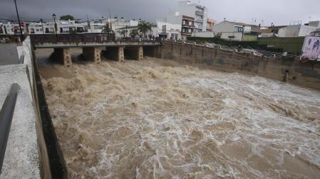 Vista de las inundaciones a consecuencia del paso de la dana Adam en la localidad alicantina de Els Poblets
